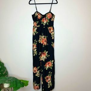 BAND OF GYPSIES Floral Jumpsuit XS